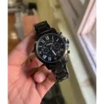 Buy Classy Fossil Grant Chronograph All Black Metal Watch For Men (SHH04760)