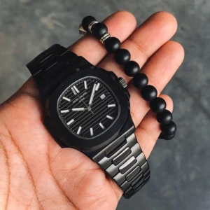 Buy Classy Patek Philippe Nautilus Black Japan Heavy Quartz Watch For Men (SHH04757)